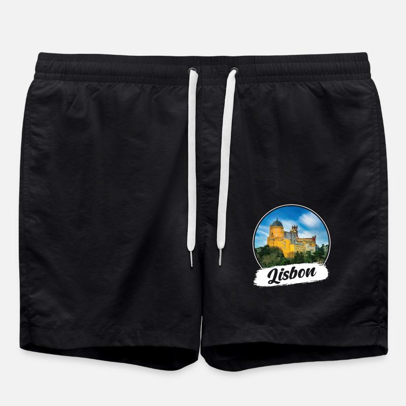 Lissabon Souvenir - Badeshorts - Schwarz