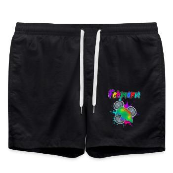 Fehmarn Beat - Badeshorts - Schwarz - Vorne - AI Model Male 185 light (185cm)