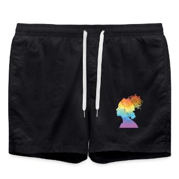 Rainbow Life, Woman, Freedom Rainbow Life, Wom - Swim Trunks - black - Front - AI Model Male 185 light (185cm)