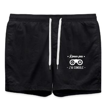 J'peux pas j'ai console - Short de bain - noir - Devant - AI Model Male 185 light (185cm)