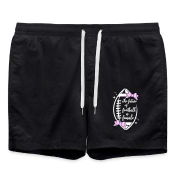 The future of football is female - Badeshorts - Schwarz - Vorne - AI Model Male 185 light (185cm)