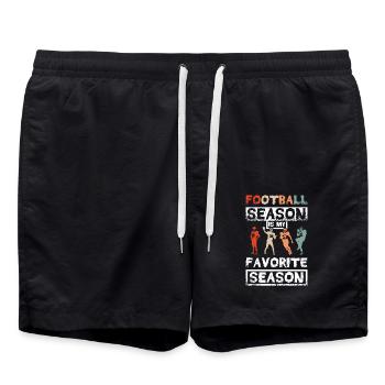 La saison de football est ma saison préférée - Short de bain - noir - Devant - AI Model Male 185 light (185cm)