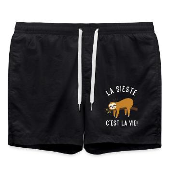 La Sieste C'est La Vie - Short de bain - noir - Devant - AI Model Male 185 light (185cm)