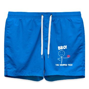 Stick figure brain lost - Swim Trunks - cobalt blue - Front
