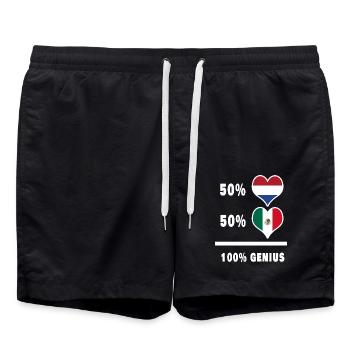Mexique et Pays-Bas Genius / Cadeau - Short de bain - noir - Devant - AI Model Male 185 light (185cm)
