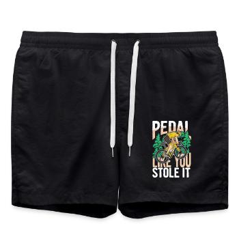 Pedal Like You für einen Rennradfahrer Radfahrer - Badeshorts - Schwarz - Vorne - AI Model Male 185 light (185cm)