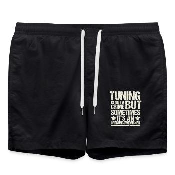 Tuning is not a Crime but Sometimes... - Badeshorts - Schwarz - Vorne - AI Model Male 185 light (185cm)