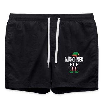 Münchner Elf - Badeshorts - Schwarz - Vorne - AI Model Male 185 light (185cm)