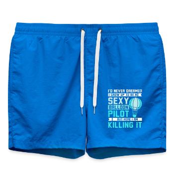 Sexy hot air balloon pilot - Badeshorts - Cobalt blue - Vorne