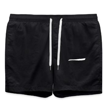 Korean letter Eu - Swim Trunks - black - Front - AI Model Male 185 light (185cm)