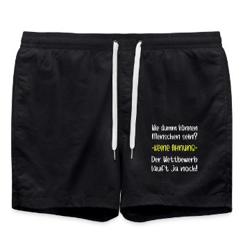 Wie dumm können Menschen sein keine Ahnung - Badeshorts - Schwarz - Vorne - AI Model Male 185 light (185cm)