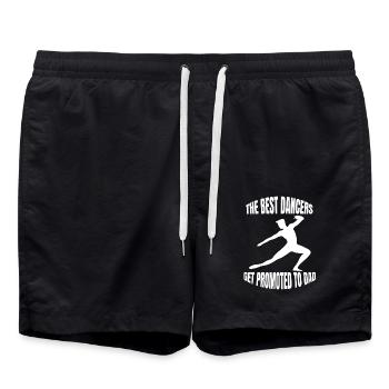 Tänzer Papa Tanzen Vater Hobby Tanzsport Dad - Badeshorts - Schwarz - Vorne - AI Model Male 185 light (185cm)