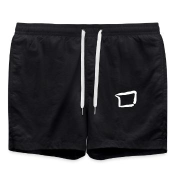 Koreansisch Buchstabe M - Badeshorts - Schwarz - Vorne - AI Model Male 185 light (185cm)