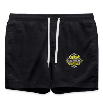 Legenden wurden im November geboren - Badeshorts - Schwarz - Vorne - AI Model Male 185 light (185cm)