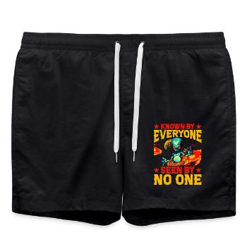 Connu de tous vu par personne - Short de bain - noir - Devant - AI Model Male 185 light (185cm)