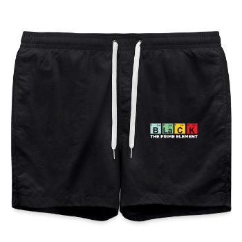Noir L’élément le plus important chimie Science - Short de bain - noir - Devant - AI Model Male 185 light (185cm)