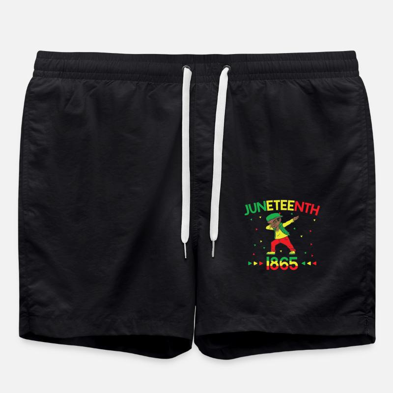 Juneteenth 1865 Schwarze Freiheitserklärung - Badeshorts - Schwarz