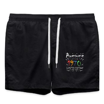 1970 - Swim Trunks - black - Front - AI Model Male 185 light (185cm)