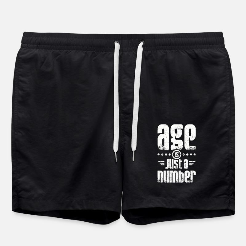 Age is just a number - Badeshorts - Schwarz