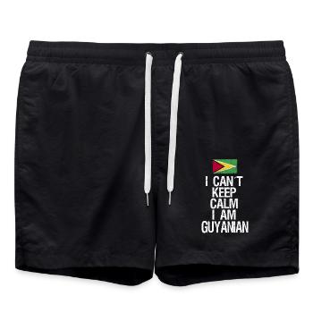Je ne peux pas rester calme Je suis Guyaner - Short de bain - noir - Devant - AI Model Male 185 light (185cm)