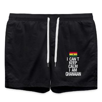 I can not Keep Calm I am Ghanese - Badeshorts - Schwarz - Vorne - AI Model Male 185 light (185cm)
