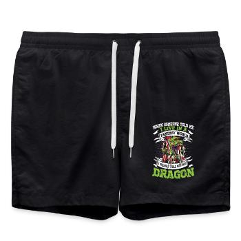 I Live In A Fantasy World I Nearly Fell Off My - Badeshorts - Schwarz - Vorne - AI Model Male 185 light (185cm)
