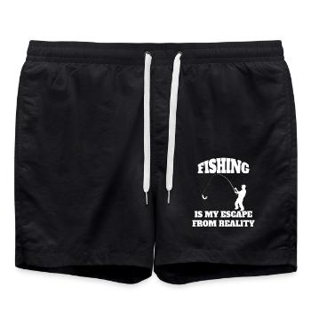 Pêche Hameçons Pêcheurs Pêche Pêche - Short de bain - noir - Devant - AI Model Male 185 light (185cm)