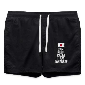 I can not Keep Calm I am Japanese - Swim Trunks - black - Front - AI Model Male 185 light (185cm)