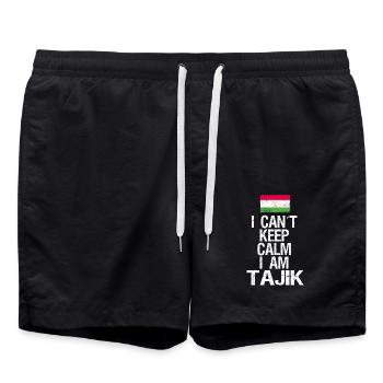 I can not Keep Calm I at Tajiks - Swim Trunks - black - Front - AI Model Male 185 light (185cm)