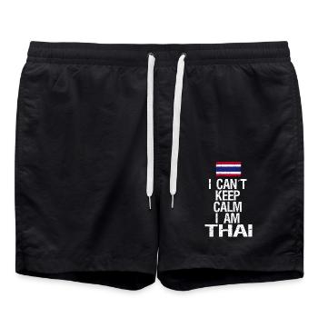 I can not Keep Calm I am Thai - Swim Trunks - black - Front - AI Model Male 185 light (185cm)