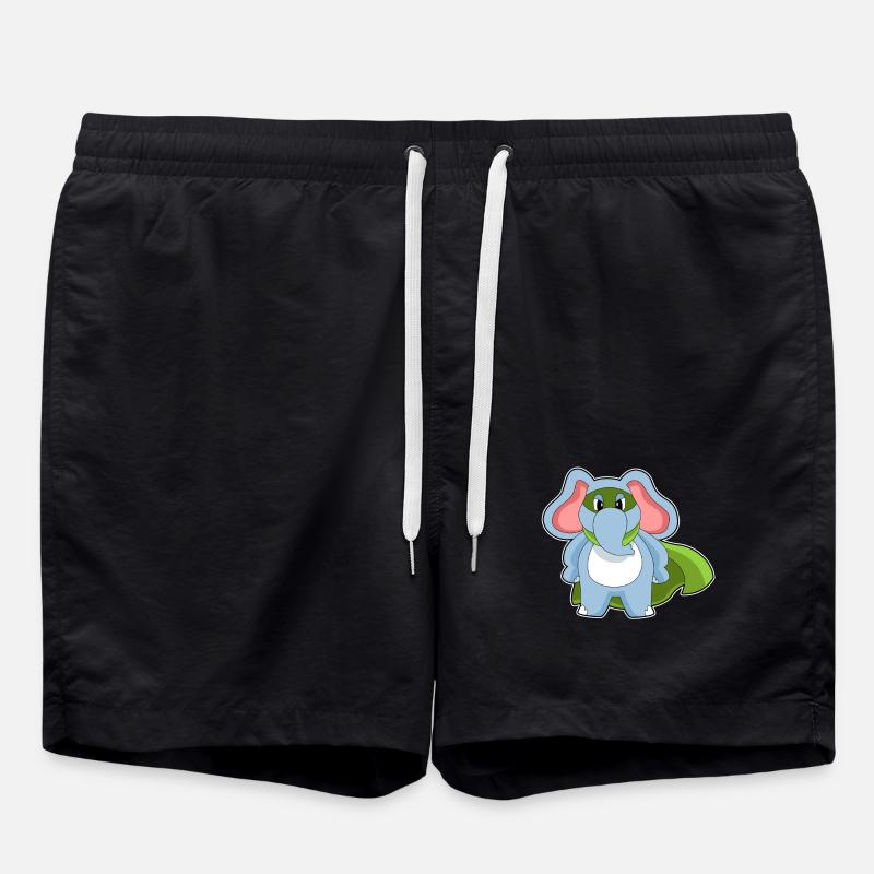 Elefant Held - Badeshorts - Schwarz