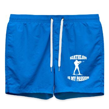 Biathlon Skieur Sports d’hiver Biathlète Cadeau - Short de bain - cobalt blue - Devant