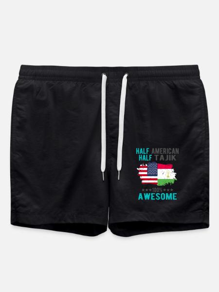 Half American Half Tajiks - Swim Trunks - black