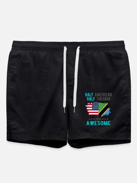 Moitié américain moitié tanzanien - Short de bain - noir