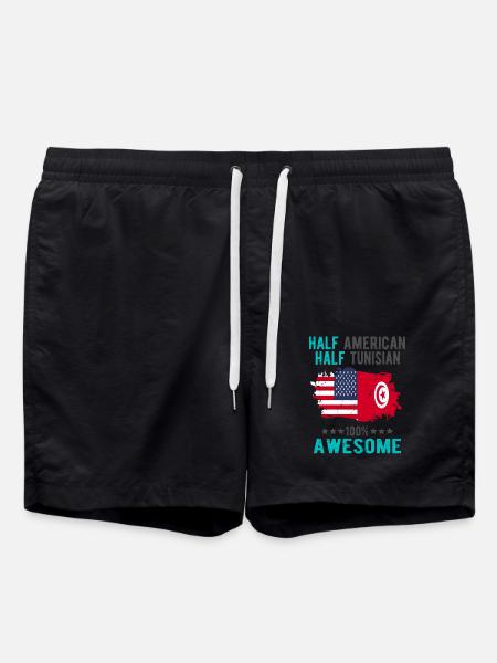 Half American Half Tunisian - Swim Trunks - black