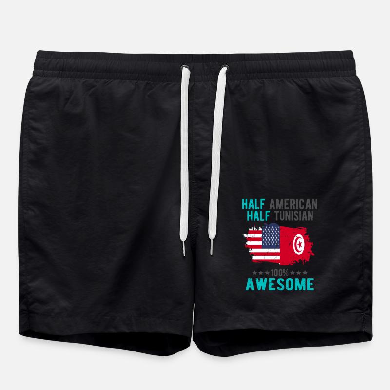 Half American Half Tunisian - Swim Trunks - black