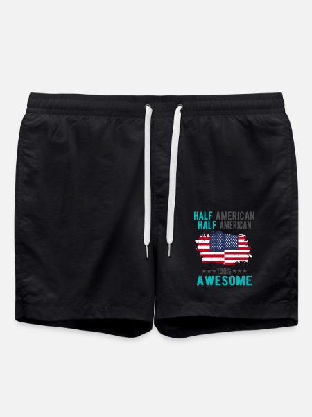 Half American Half American - Swim Trunks - black