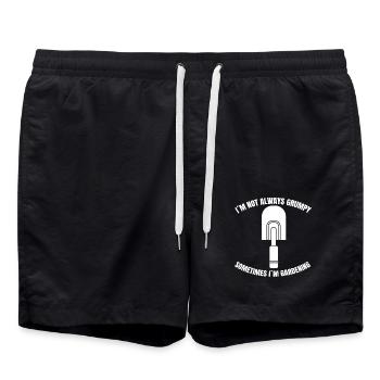 Gärtner Obstgarten Hobbygärtner Geschenk Garten - Badeshorts - Schwarz - Vorne - AI Model Male 185 light (185cm)