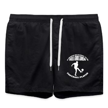 Joueur de football Entraîneur de football Footballeur - Short de bain - noir - Devant - AI Model Male 185 light (185cm)