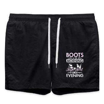 Girls Hunting boot and high heel hunt - Badeshorts - Schwarz - Vorne - AI Model Male 185 light (185cm)
