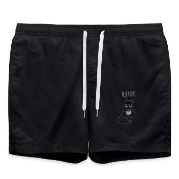 Lesen Leseratte Buch - Badeshorts - Schwarz - Vorne - AI Model Male 185 light (185cm)