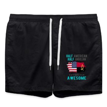 Moitié américain moitié angolais - Short de bain - noir - Devant - AI Model Male 185 light (185cm)