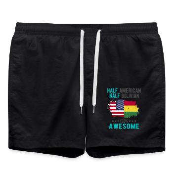 Moitié américain moitié bolivien - Short de bain - noir - Devant - AI Model Male 185 light (185cm)