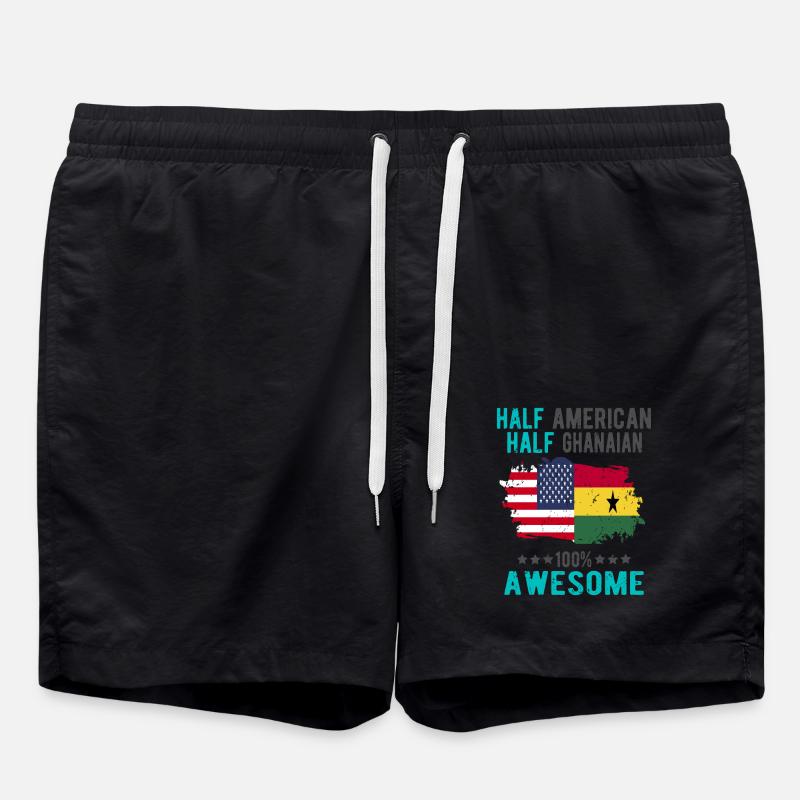 Moitié américain moitié Ghanais - Short de bain - noir
