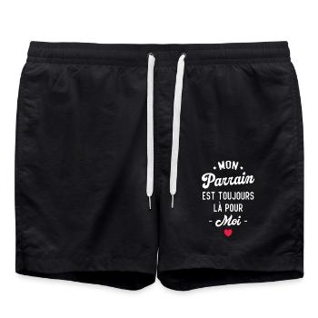 Mon parrain est toujours là pour moi - Short de bain - noir - Devant - AI Model Male 185 light (185cm)