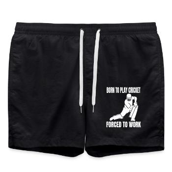Cricket Slogan Cricket Gift Cricket Fan Team - Short de bain - noir - Devant - AI Model Male 185 light (185cm)