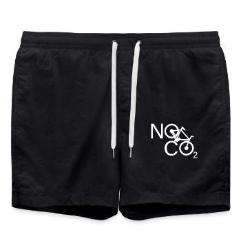 Pas de CO2 Vélo Changement climatique VTT VTT E-Bike - Short de bain - noir - Devant - AI Model Male 185 light (185cm)
