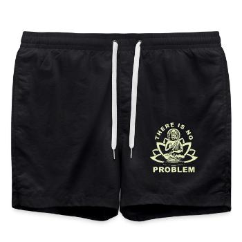 Citation Zen de Bouddha - Short de bain - noir - Devant - AI Model Male 185 light (185cm)