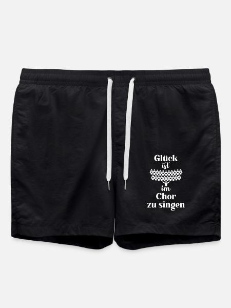 Glück ist im Chor zu singen - Badeshorts - Schwarz