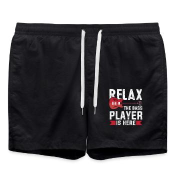 Relax Le bassiste est là - Cadeau pour guitariste - Short de bain - noir - Devant - AI Model Male 185 light (185cm)